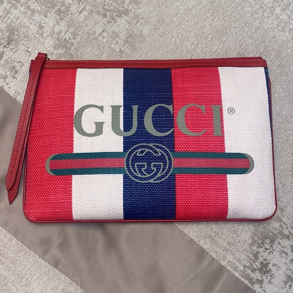 Linea Merida Striped Canvas Pouch Bag - Picture 4 of 7